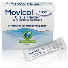 Movicol Ease Stick Sachets, Citrus, 20 Sachets, Constipation Relief for Adults, Laxatives, Relief, hydrates, softens &