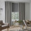 (66*54 Silver) Blackout Curtains Eyelet Ring Top Ready Made Lined Pair Panel Thermal Insulated 1
