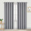 (90*54 Silver ) Blackout Curtains Eyelet Ring Top Ready Made Lined Pair Panel Thermal Insulated 9