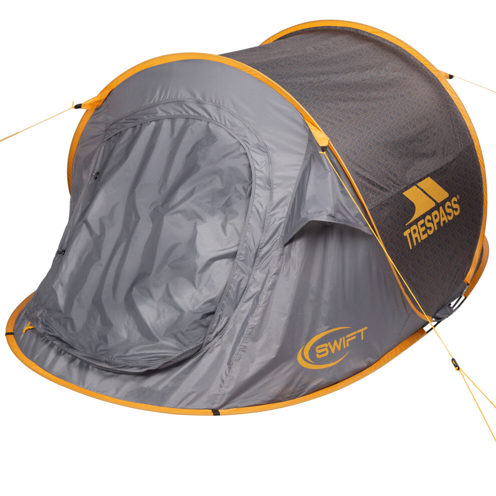 (EACH, Storm Grey Print) Trespass Waterproof 2 Man Pop Up Tent Swift2