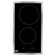 Kochfeld BEKO HDMC32400TX - 2 Glaskeramik-Kochzonen - Touch-Bedienung - Schwarz - Integrierter Timer