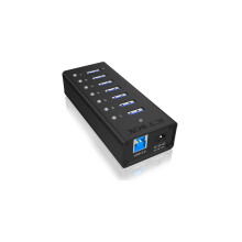 Konzentrator (Hub) - ICY BOX - IB-AC618 - 7 Ports USB 3.0 - Aluminiumgehäuse