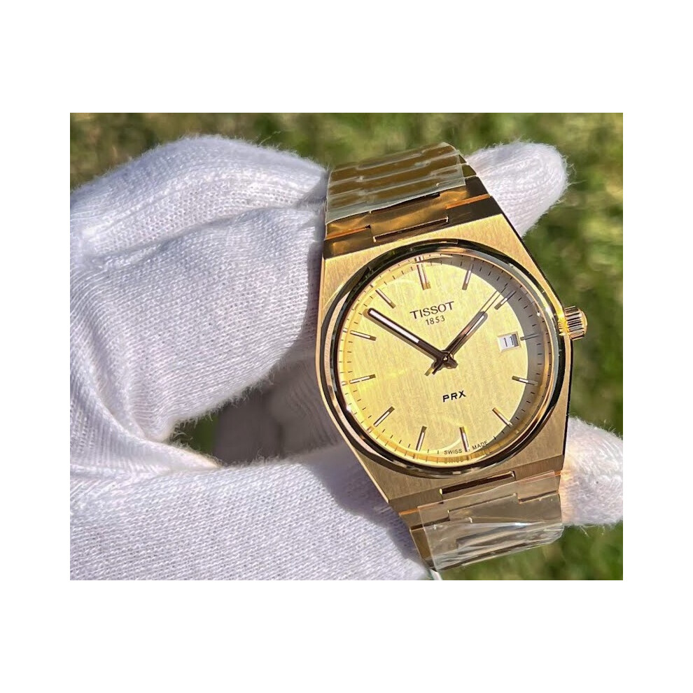 Tissot T137.410.33.021.00 Men's Swiss Watch Gold Dial Gold Bracelet