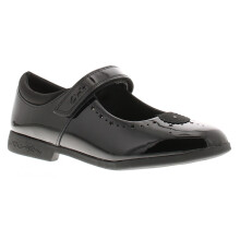(Black, 13 (Children's)) Clarks Girls School Shoes Magic Step Bar O Leather Touch Fastening black UK Size