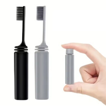 2pcs Portable Compact Charcoal Folding Toothbrush for Travel Camping
