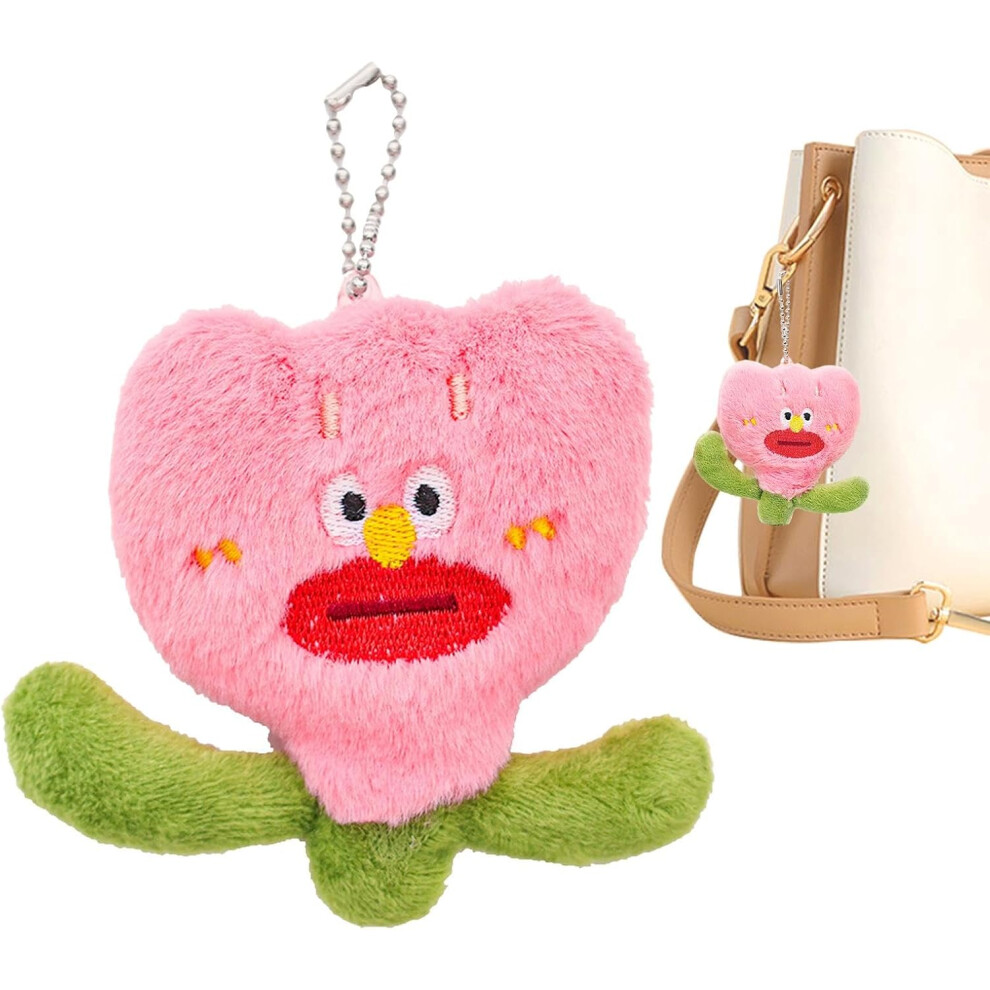 Small Keychain Plush, Portable Abstract Flower Plush Charm, Funny Purse Charm, Backpack Charm, Keychain Accessories Charm for Backpacks Bags