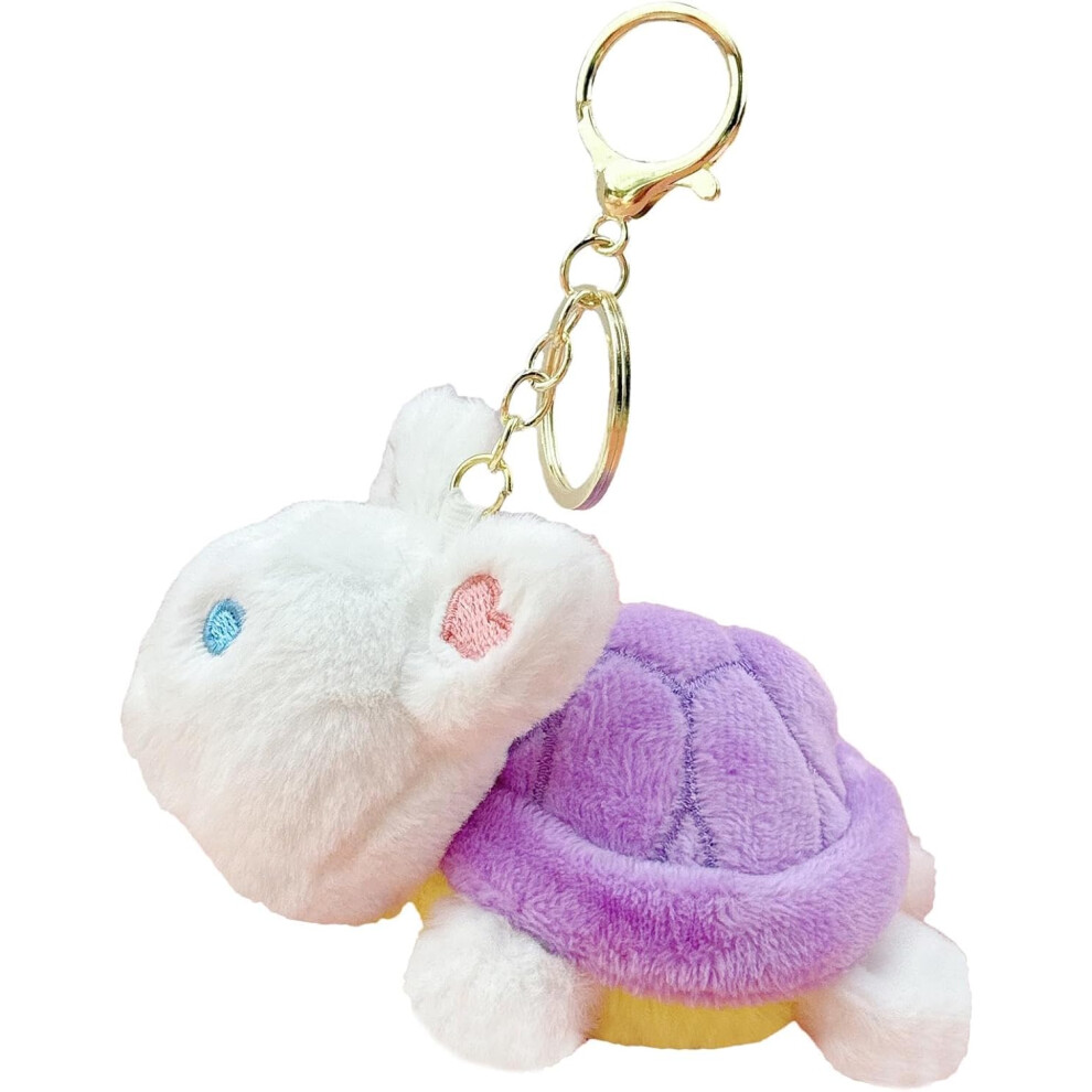 (C) Rabbit Tortoise Plush Keychain | Turtle Bunny Keychain | Pendant Keychain Stuff Miniature Plush Charm Pendant Animals Stuffed Ornaments