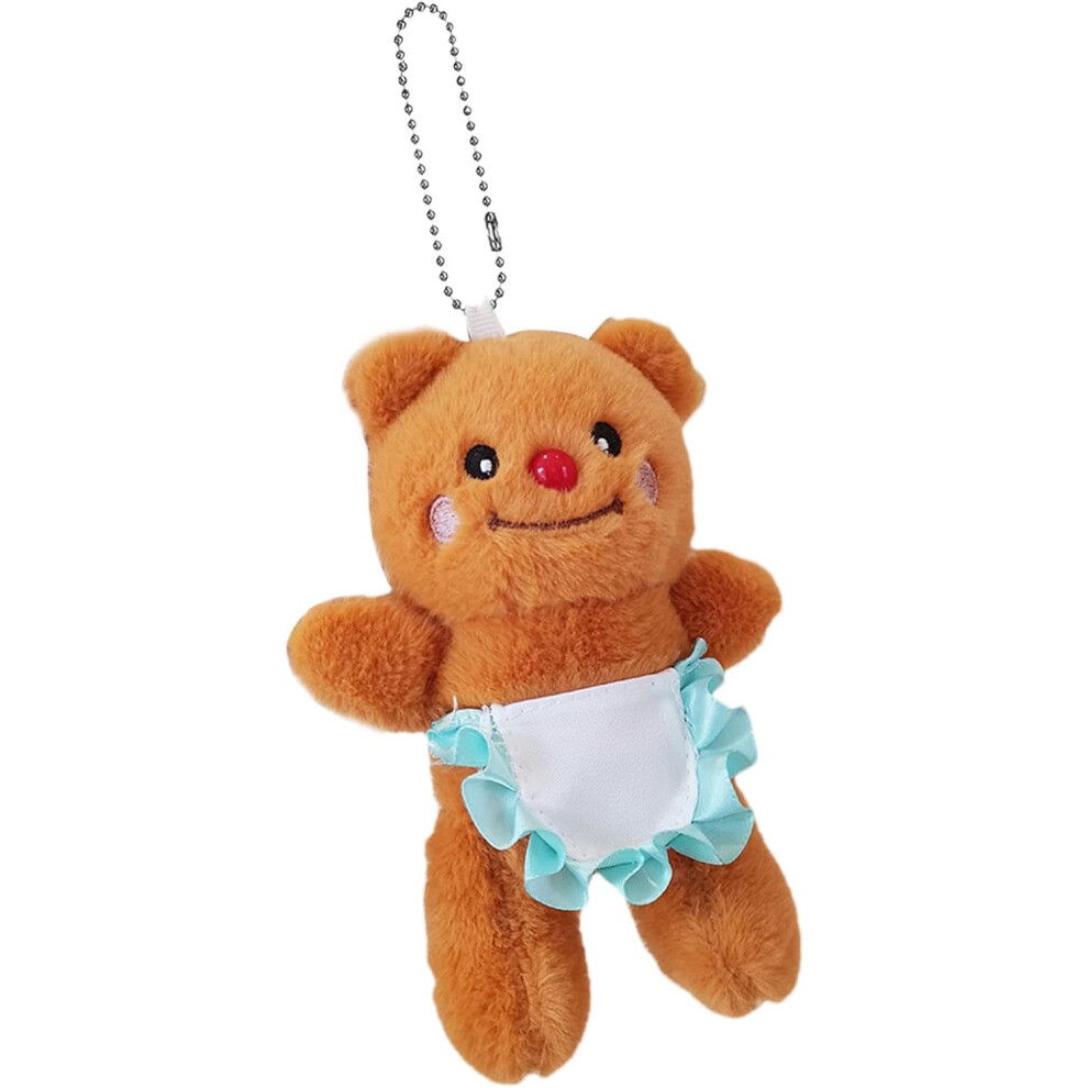 (A) Bear Bag Keychain | Bear Plush Keychain Toy | Charm Accessory Keyring Pendant, Fluffy Girly Keychain with Stuffed Bears for Purse Backpack