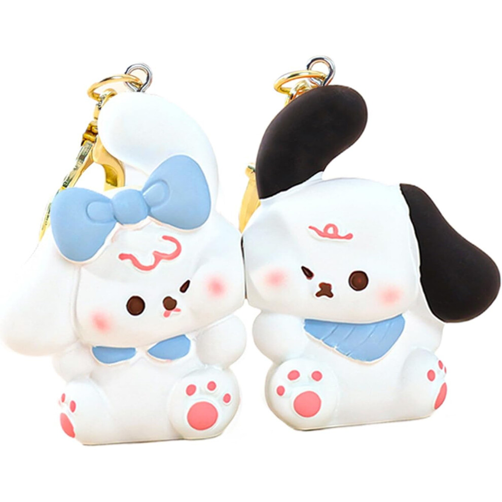 (Black Blue) Dog Bag Charm | Cartoon Keychains Pendant Puppy Key Chain - Cute Animal Bag Charm Small Backpack Accessories for Car