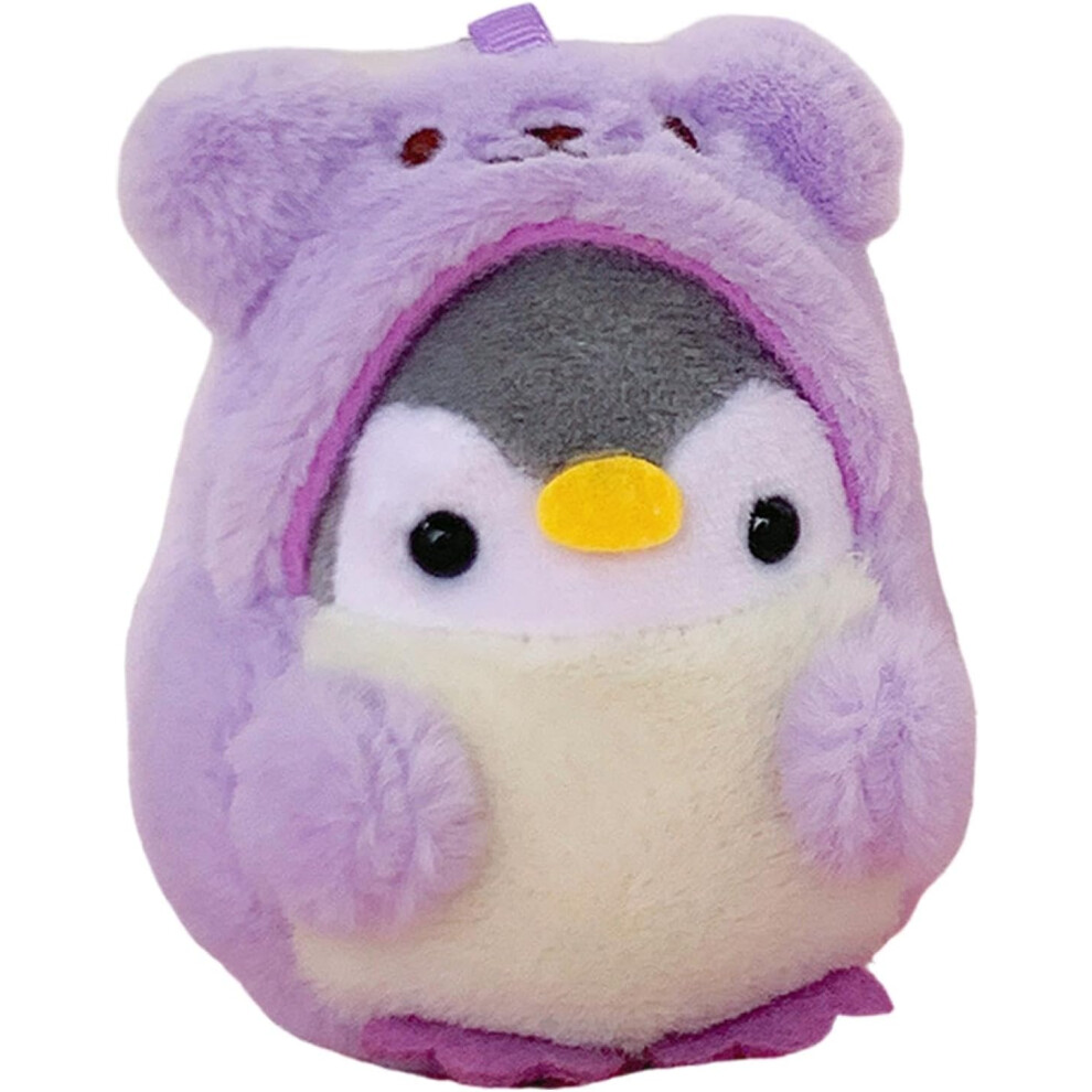 (Purple) Cartoon Plush Keychain,Stuffed Doll Keychain - Shape Keychain Decoration For Mobile Phones, Backpacks, Bags, Car Keys Purple