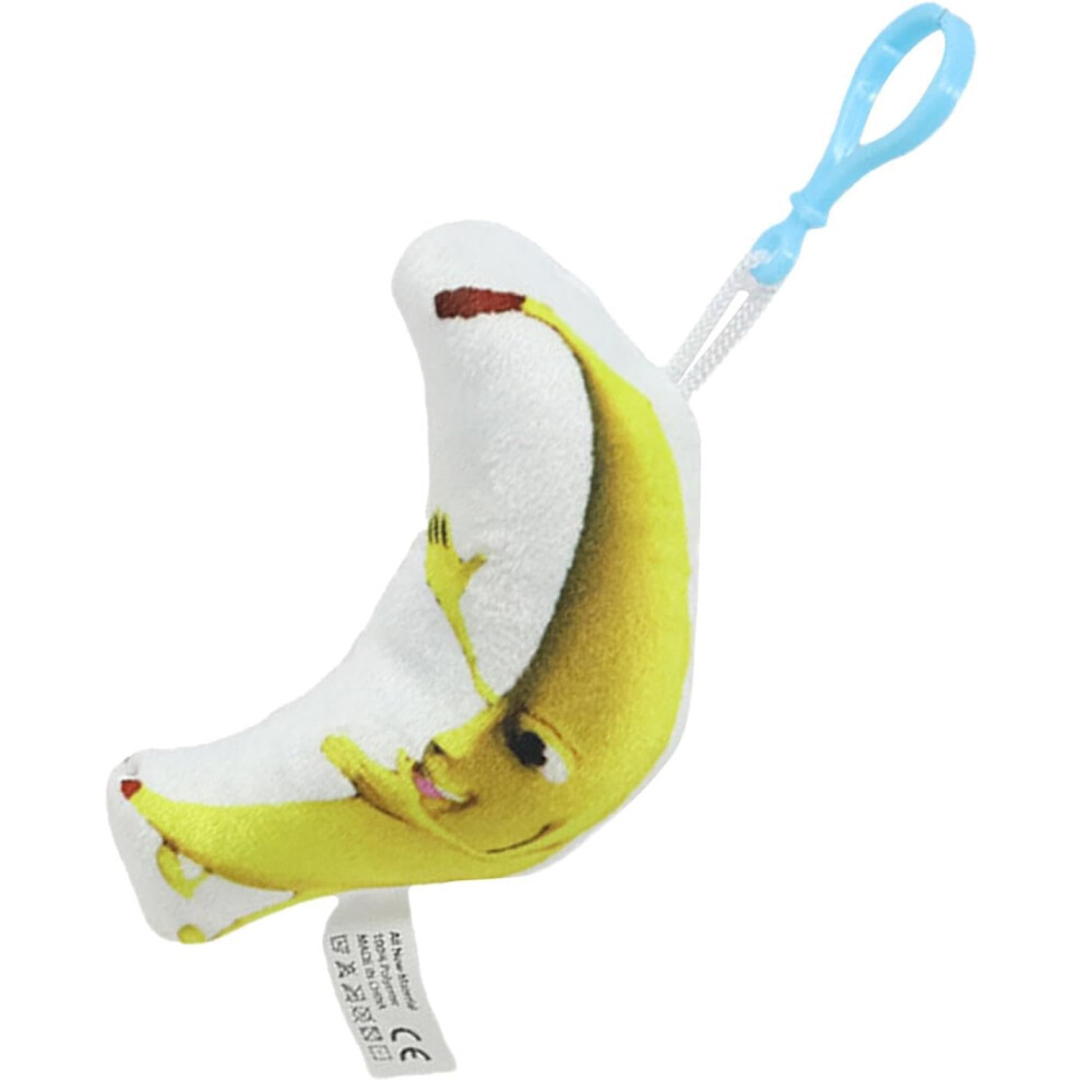 Keychain Stuffed Toy,Singing Cartoon Banana Toy | Yellow Soft Fruit Decoration, Hangable for Purses, Car Keys, Cell Phone