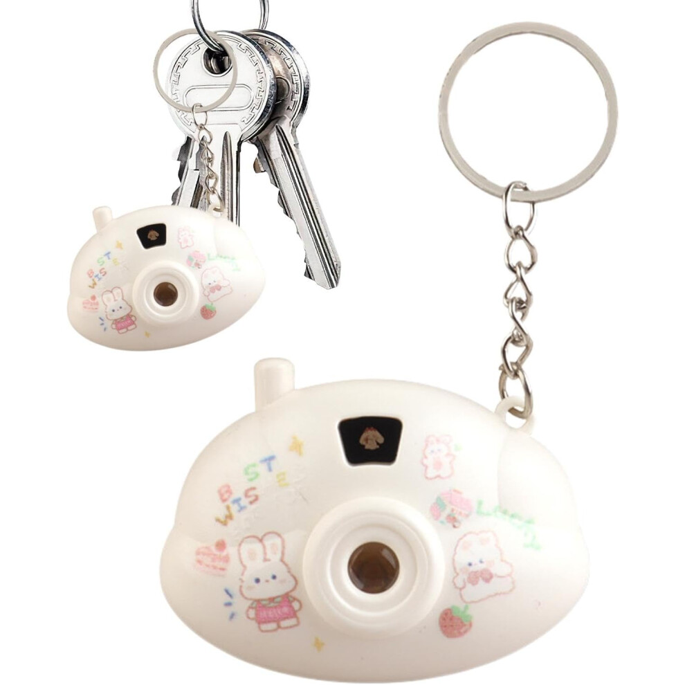 (Rabbit) Small Camera Keychain - Cute Small Camera Key Chain - Car Key Holder, Novelty Keyring Bag Pendant for Backpacks, Kids School Carnival Rewards