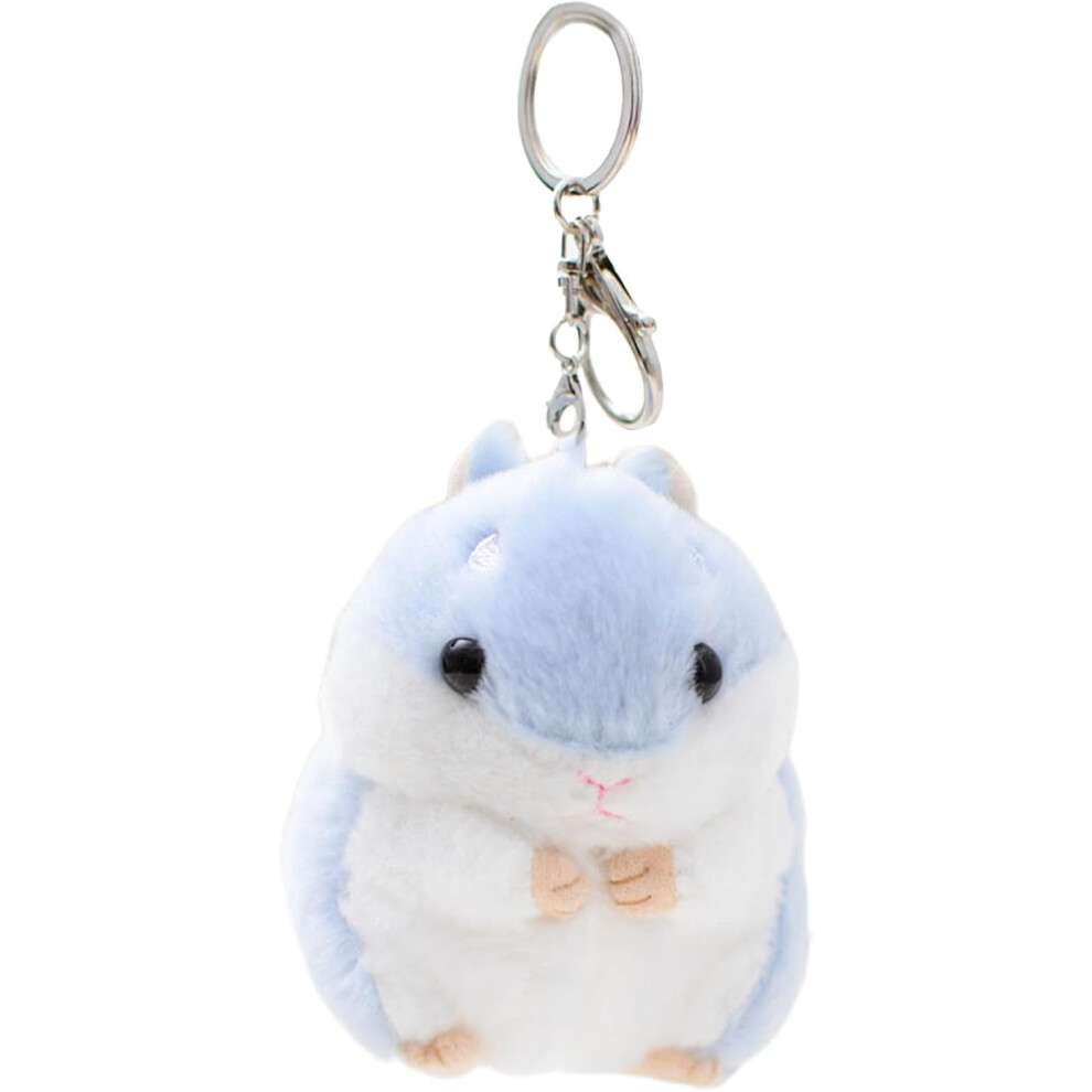 (Blue) Cute Keychain Plush | Soft Plush Key Chain,Cartoon Stuffed Hamster Doll Key Holder for Children, Women, Girls, Adults