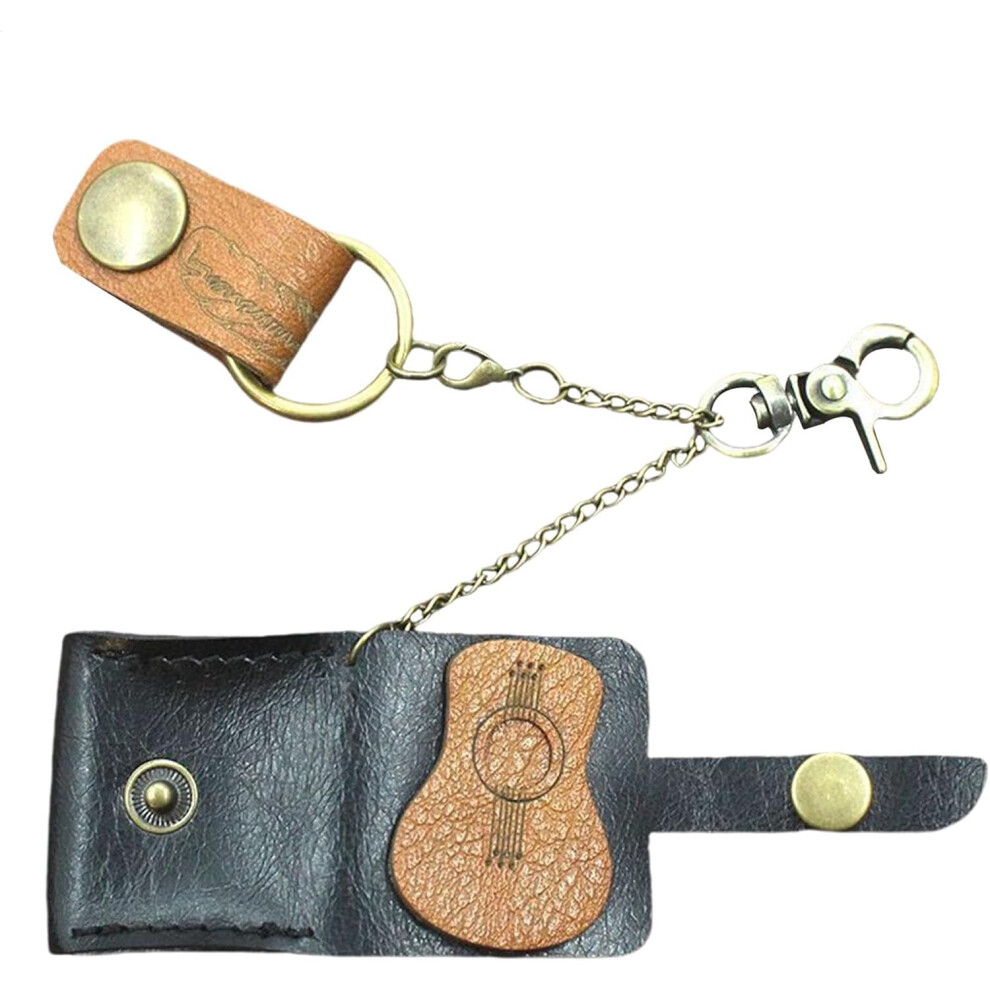 (B) Leather Earbuds Pouch - Storage Sleeve Pouch for Earphones,Portable Purse Charm for Travel, Vacation, Outdoor, and Gathering