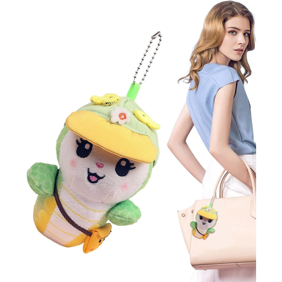 Cute Keychain Charm | Shy Snake Decorative Keychain Charm,Stuffed Cute Keychain Decor, Big Eyes Animal for Backpacks, Car