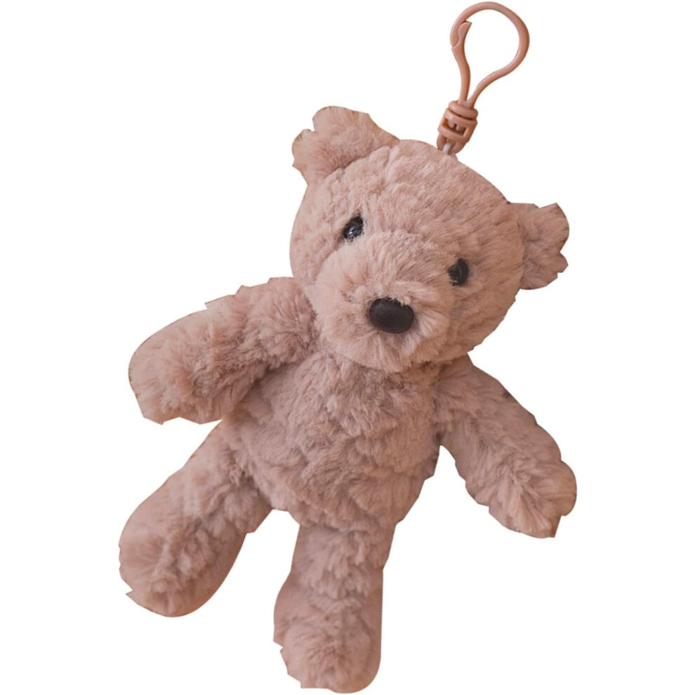 Bear Plush Key Chain | Soft Animal Keyring | 7.1 Inches Purse Keyring Soft Cute Animal Keychain Stuffed Car Keyring Pendant for Handbag