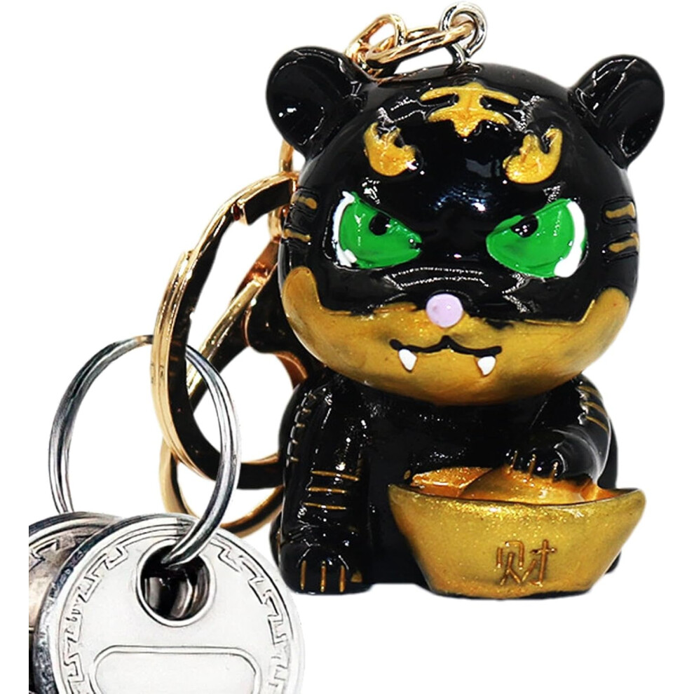 (Black) Animal Keychains for Kids - Cute Animal Backpack Keychain | Handbag Accessories, Creative Kids Toys, Holiday Favors for Girls Boys