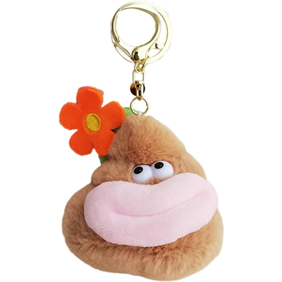 Plush Doll Keychain - Plush Cuddly Doll Keychain Bag Pendant | Droppings Shape Design, Adorable Key Chain Pendant for Boys, Girls, Adults