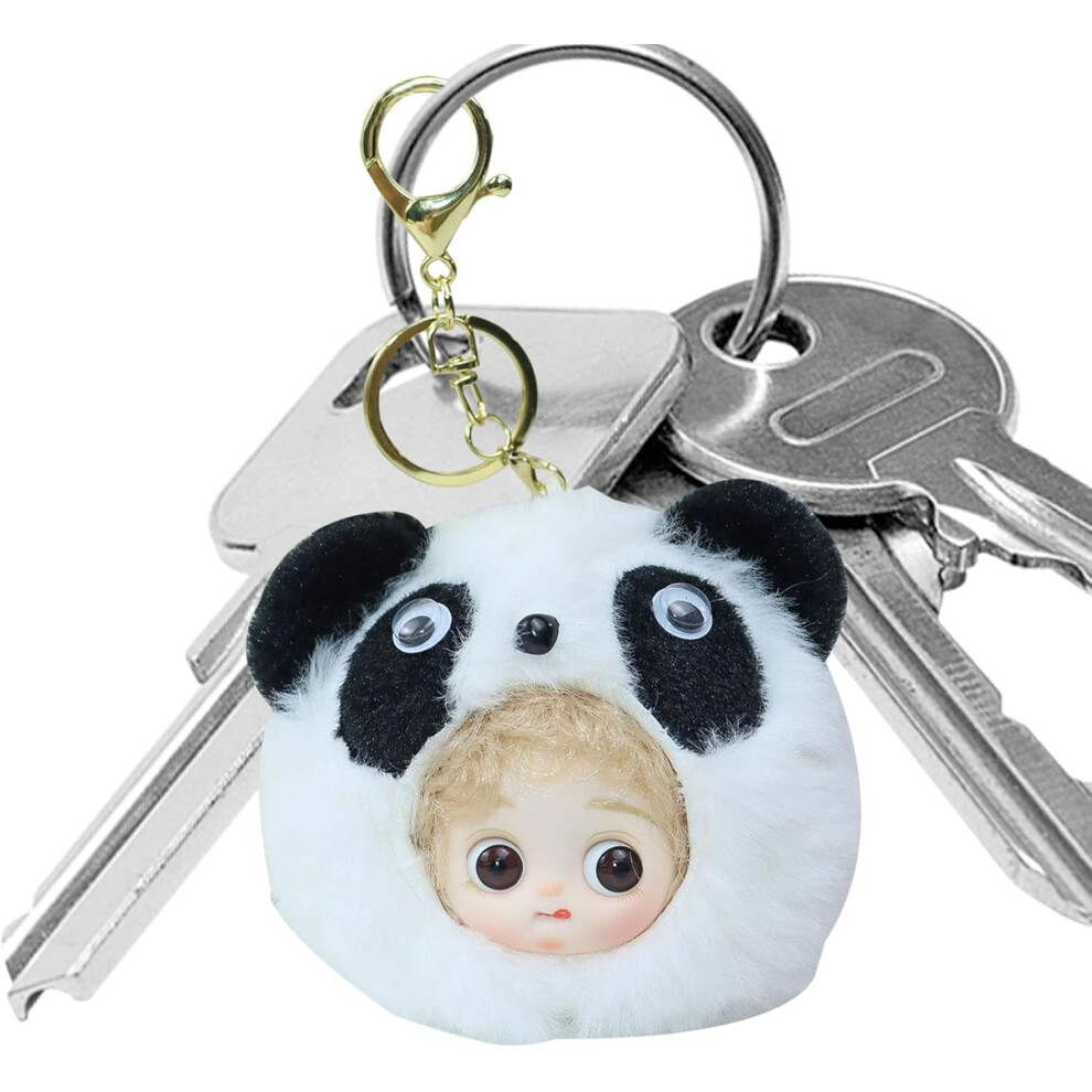 ( Panda) Stuffed Animals Keyring - Animal Stuffed Pendant Keychain,Cute Purse Backpack Accessories, Lovely Keychain Plush Keychain Pendant For 15 Red