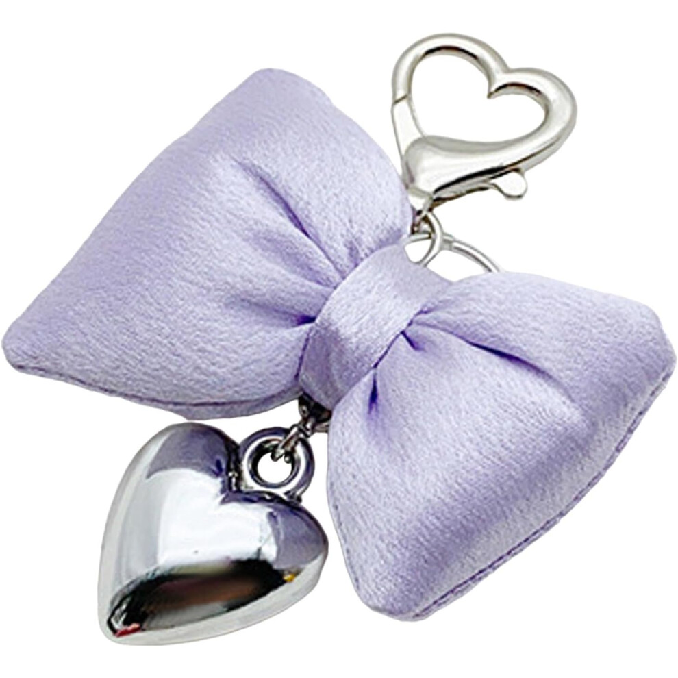 (Purple) Bow Bag Charm, Bow Pendant Keychain, Creative Bowknot Pendant, Cute Bow Pendant Key Chain, Bowknot Key Chains For Women Purple