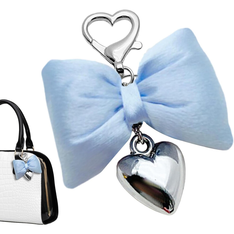 (Blue) Bow Bag Charm, Bow Pendant Keychain, Creative Bowknot Pendant, Cute Bow Pendant Key Chain, Bowknot Key Chains For Women Blue