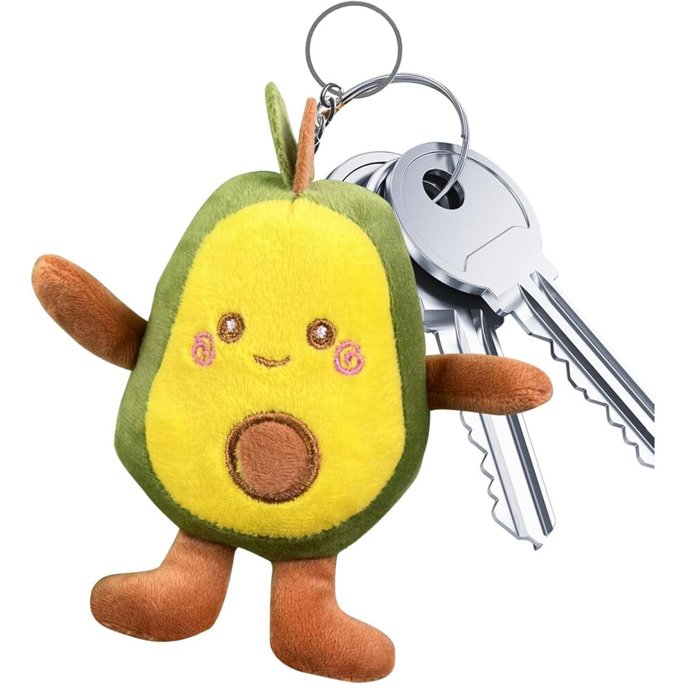 Avocado Key Chain Plush | Cute Small Plush Keychain - Small Avocado Pendant, Keychain Pendant For Purse & Backpack, Key Organizer Holder, Plush