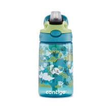 Detsk    fla   a na vodu Contigo so slamkou a automatick   m uz   verom, 473 ml, s dinosaurami