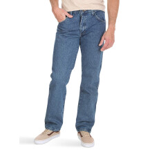 Jean classique 5 poches Wrangler Authentics pour homme, coupe classique, en coton, d   lav   , taille mi-haute (91 x 71 cm)