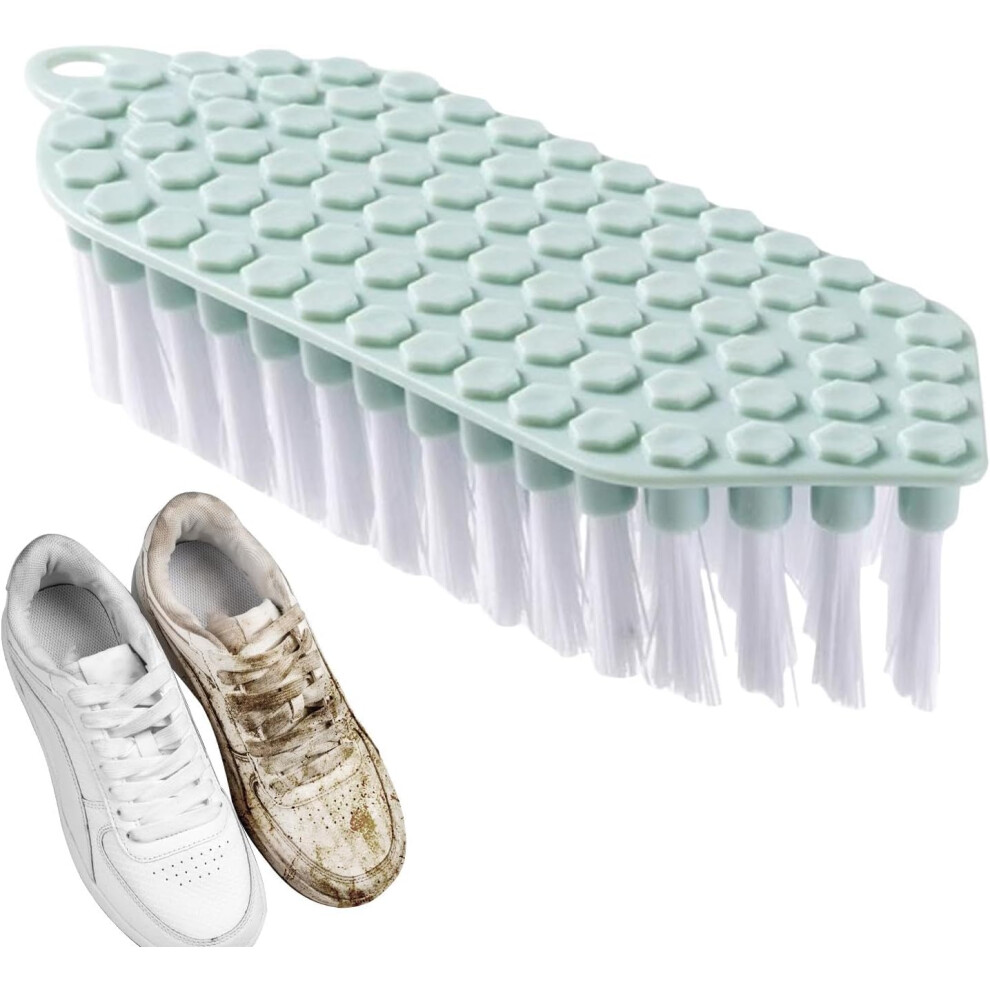 (Green) Tub Scrubber Brush - Grout Scrubber Brush - V-Shaped Sturdy Hard Bristles Brush, Non Slip Tile Cleaning Brush for Cleaning Bathtub Shower Baseboard