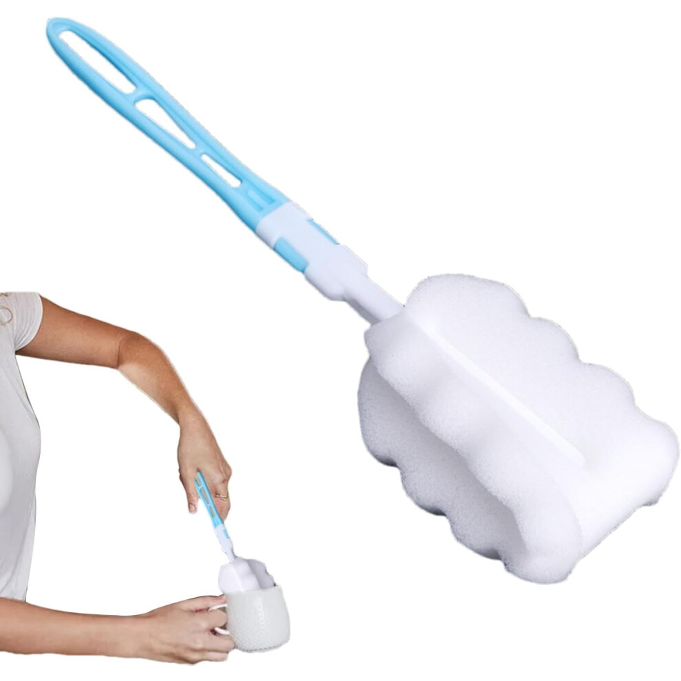 Sponge Bottle Brush,Sponge Nipple Bottle Brushes - 360 Rotating Head Sponge Bottle Brush With Long Handle For Tumblers, Pot, Mugs, Kitchen Clean-image-OPC-PGRMF9Y-NEW