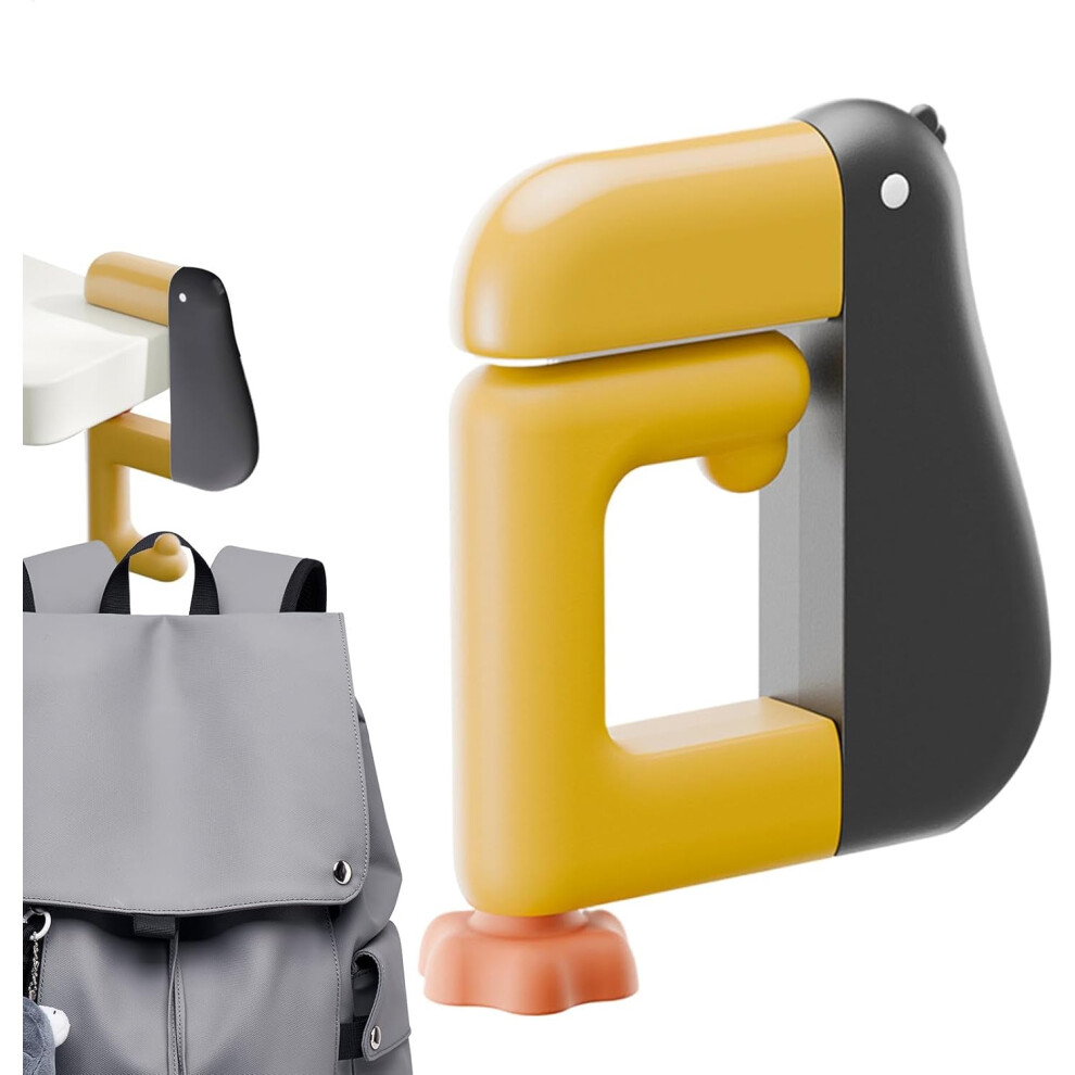 (Black) Desk Hooks | No Drill Backpack Hanger Under Desk Clamp Holder | Cute Multi-Purpose Table Side Hook, Clamp- Headphone Holder for School, Home,