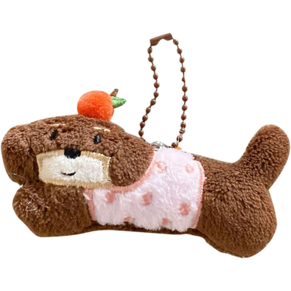 (B) Stuffed Animal Keychain, Cute Key Holder Pendant, Stuffed Cartoon Puppy Keyring Backpack Decoration For Boys Girls Travel Suitcase