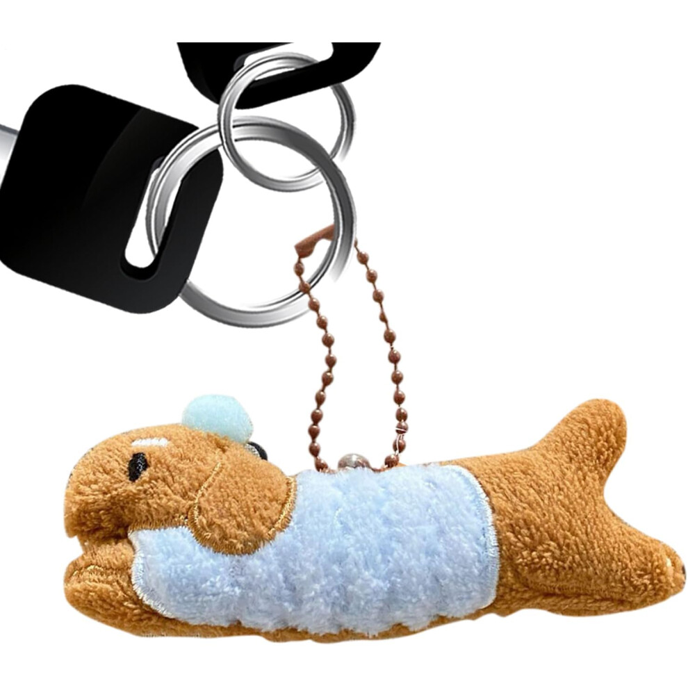 (A) Stuffed Animal Keychain, Cute Key Holder Pendant, Stuffed Cartoon Puppy Keyring Backpack Decoration For Boys Girls Travel Suitcase