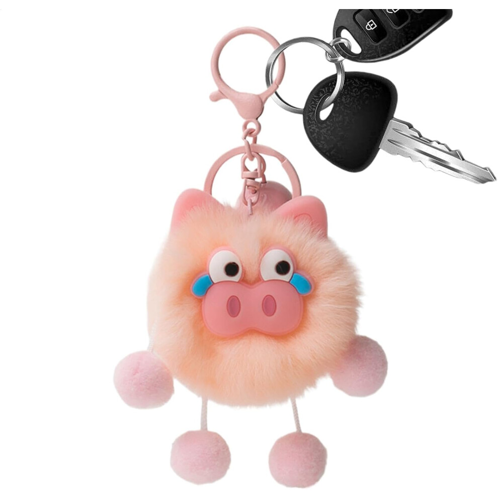 (Orange) Plush Animals Keychain,Cartoon Plush Doll Keychain Pendant | Bright Colors Plush Stuffed Keychain For Car Keys, Backpack, Mobile Phone, And B Orange