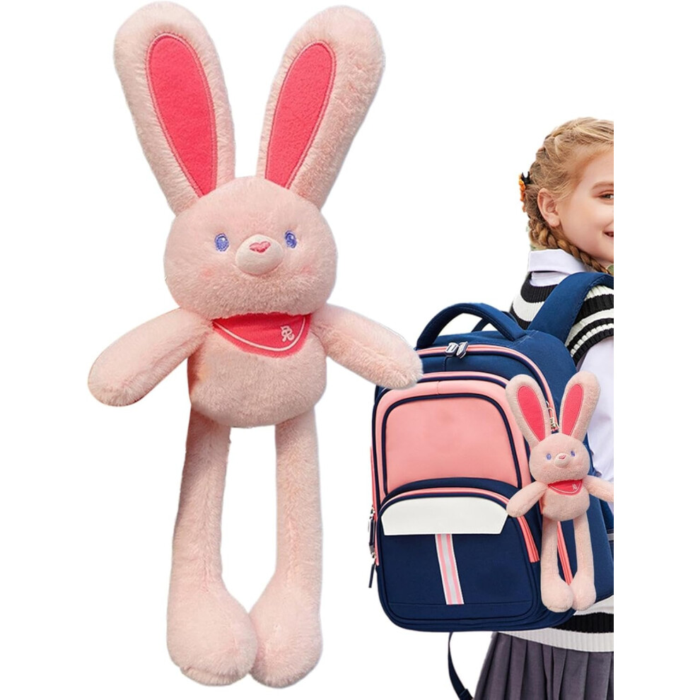 (Pink) Stuffed Bunnies - 11.81-Inches Easter Bunny Plush Doll,Backpack Charm, Keychain Pendant, Sensory Fidget Toys for Birthdays Valentine's Day-image-OPC-PGRMG2X-NEW