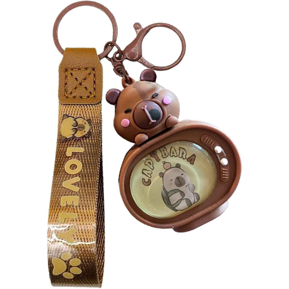 (Small Fish Shoulder Bag) Capybara Keychain | TV Shape Luminous Animal Keychains,Cute Fashion Accessory, Indoor Home Decoration for Living Room, Bedro