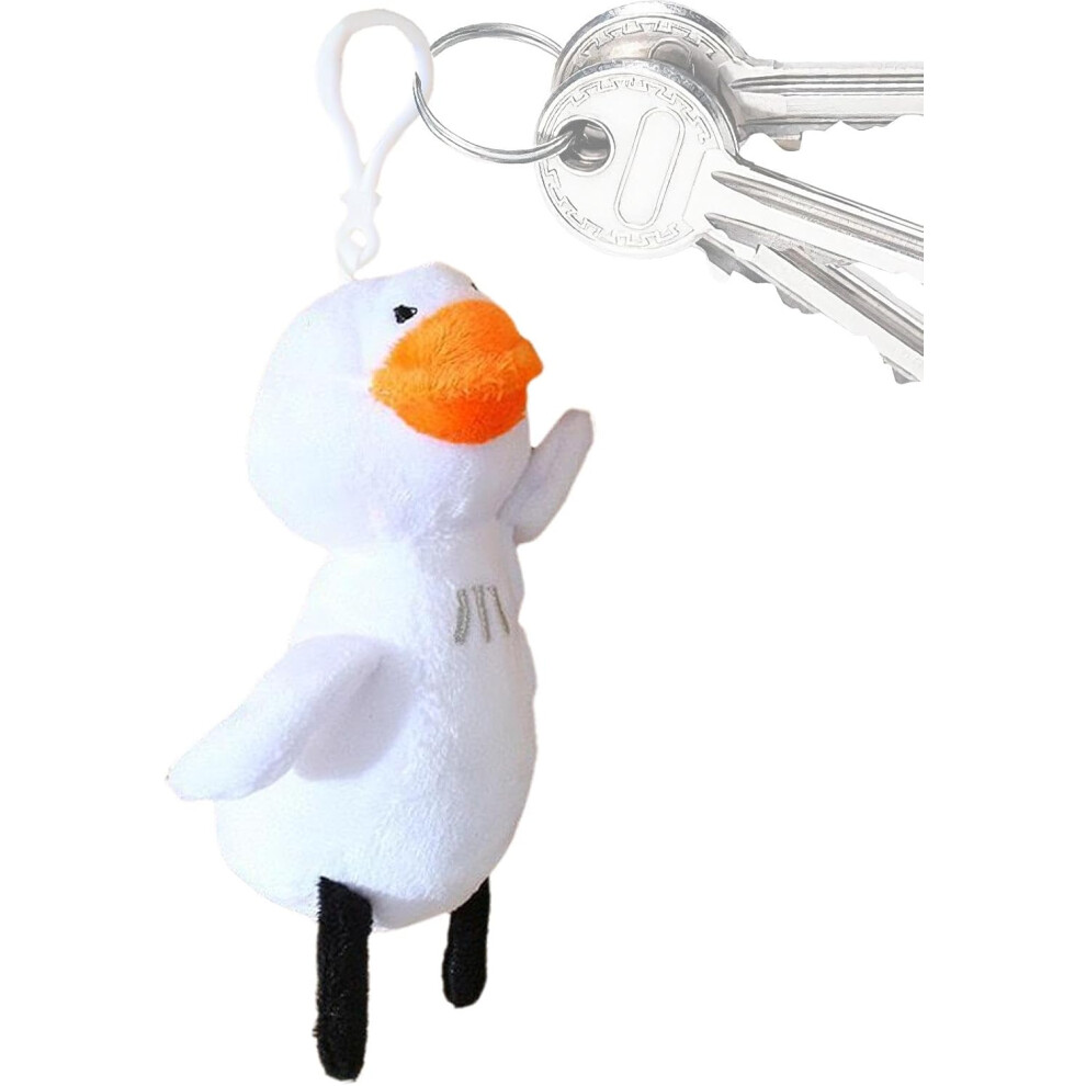 (Soaring Duck) Duck Pendant Charm | Cartoon Plush Animal Ornament,Men Women Stuffed Cute Lovely Duck Pendant Keyring Pendant for Handbag Purse Backpac
