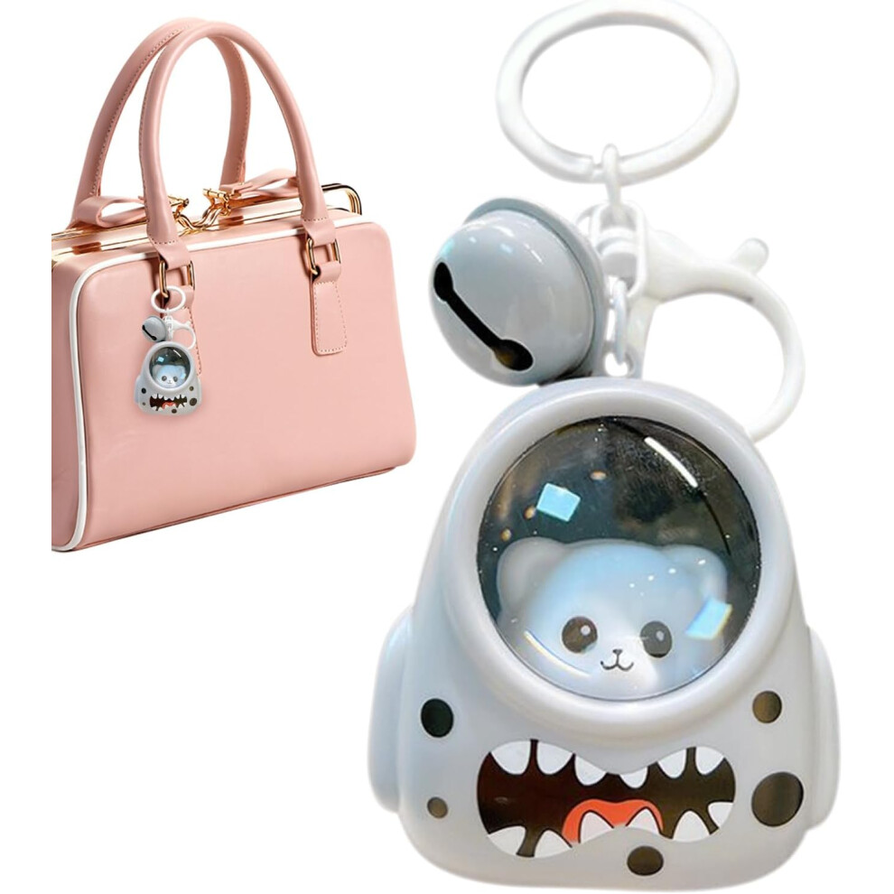 (Grey) Glowing Doll Keychain - Keyring Backpack Charm - Hangable Handbag Purse Wallet Ornament, Fashion Creative Bag Decoration Accessories Novelty Funny