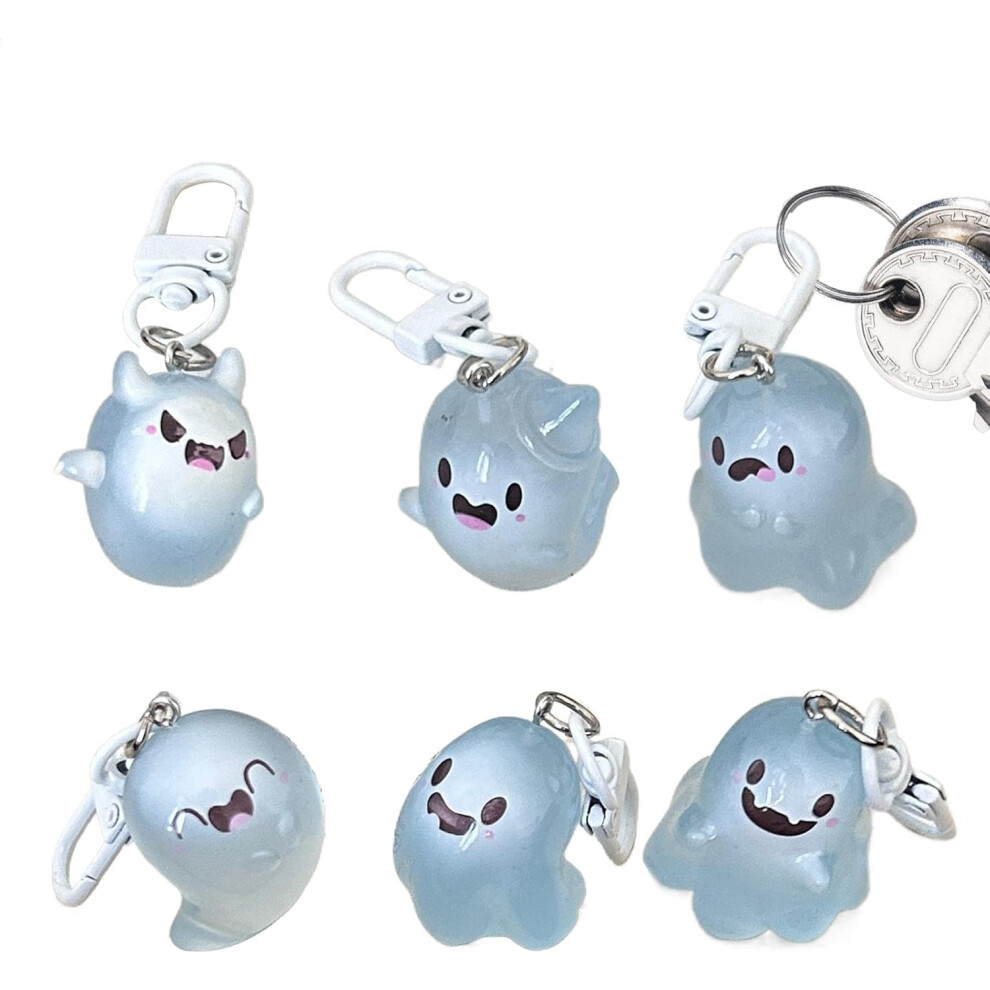Bag Ghost Pendant Decor - Luminous Key Chain Charm - Portable Ghost Key Holder for Purse, Backpack, Hand Bags