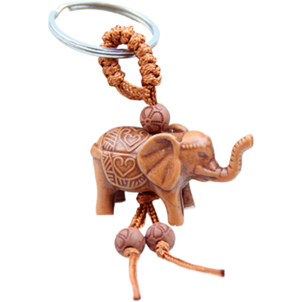 Elephant Key Chain,Three-Dimensional Carved Car Key Ring - Novelty Lucky Hangable Decoration for Purse, Backpack Accessory