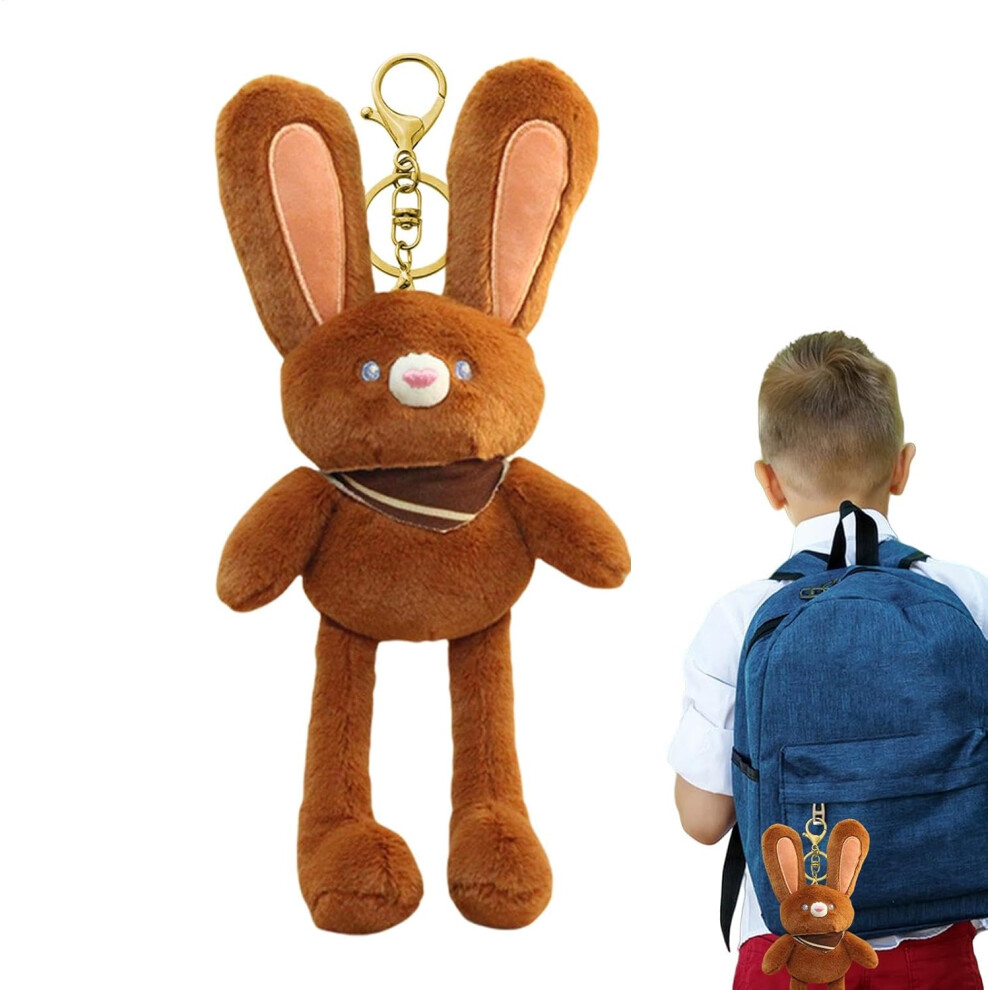 Stuffed Rabbit | Pulling Ears Handbags Key Ring - Soft Stuffed Rabbit Plush Toy Pulling Ears Bunny Schoolbag Keychain for Fun Interaction