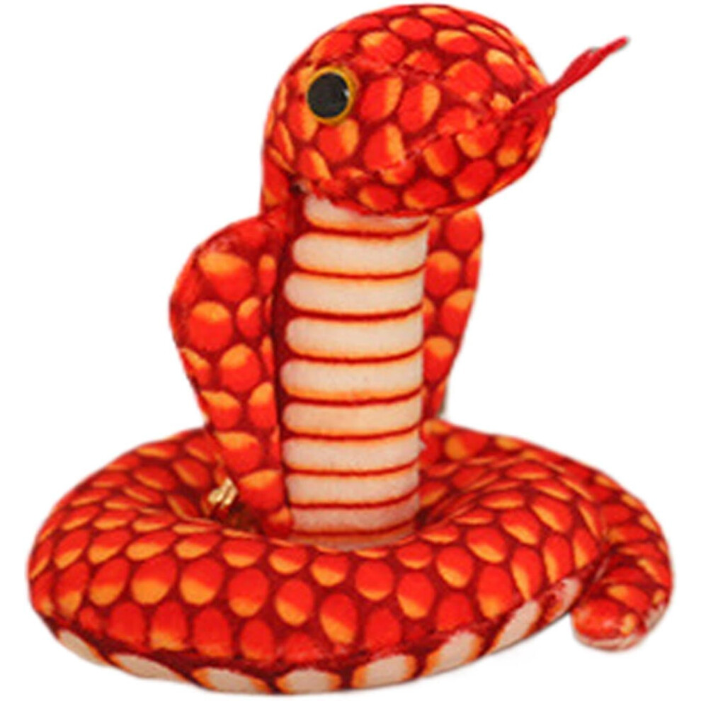 (Red) Plush Snake Toy | 3.15In Plush Snake Keyring,Simulated Cobra Rattlesnake Bag Pendant Ornament For Teens Prank Props Red