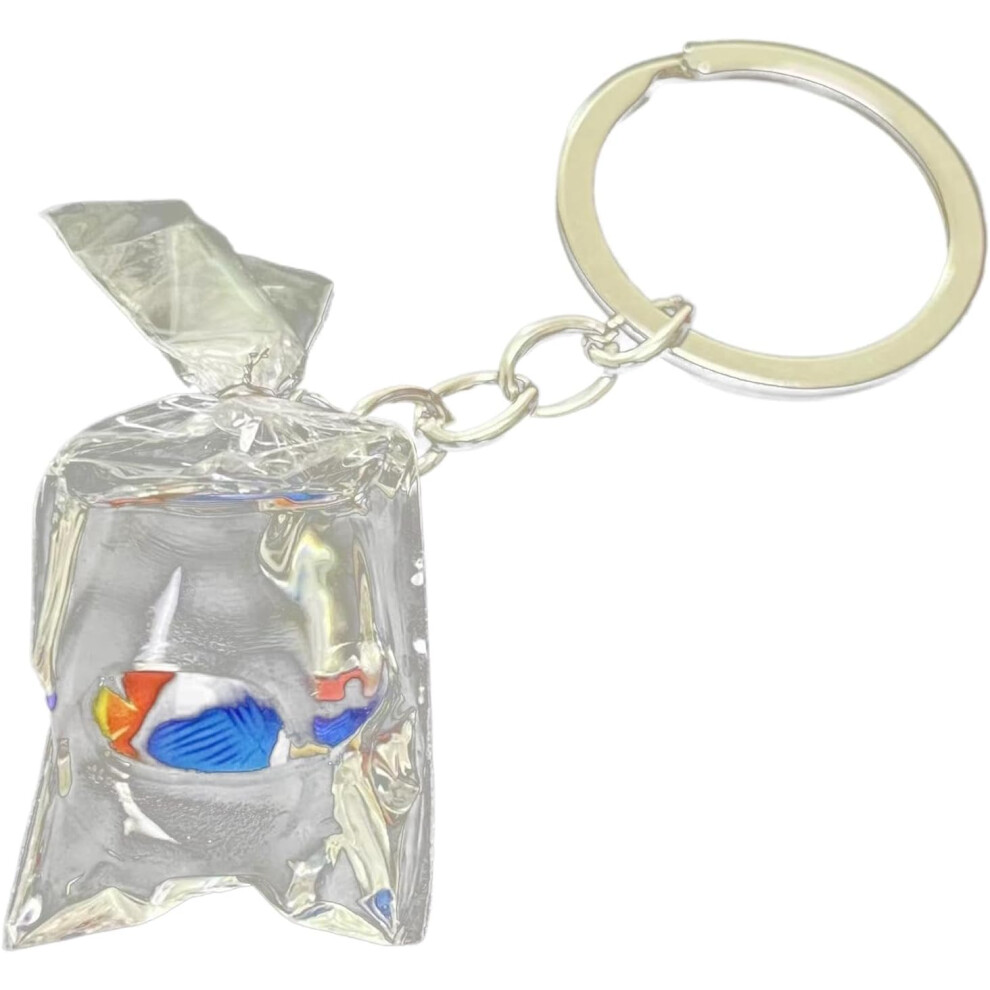 (Style 6) Cute Backpack Keychains - Transparent Key Ring Decor Fish Water Bag Charm,Bag Accessories Charm Unique Key Chain Pendant for Keys Backpacks
