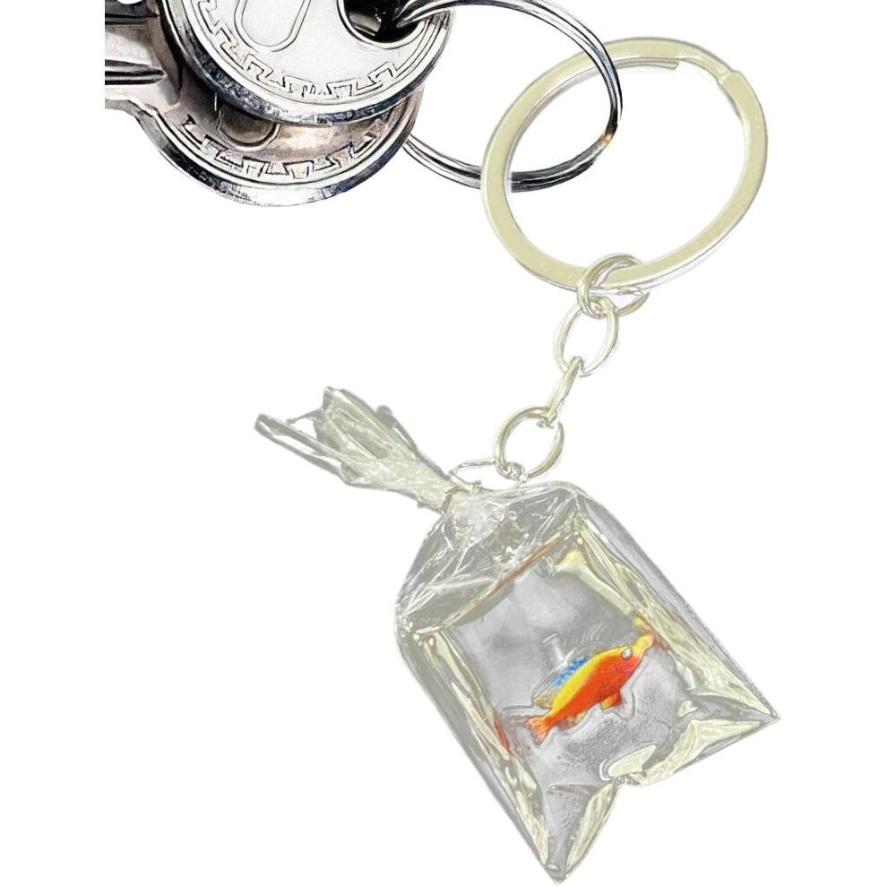 (Style 2) Cute Backpack Keychains - Transparent Key Ring Decor Fish Water Bag Charm,Bag Accessories Charm Unique Key Chain Pendant for Keys Backpacks