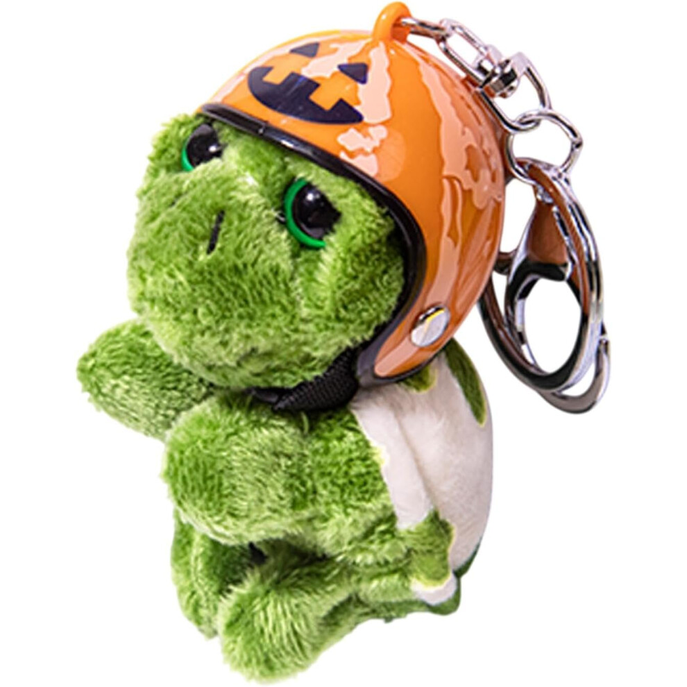 (Pumpkin) Turtle Doll Keychain - Sea Turtle Keychain,Cute Cartoon Plush Doll, Plush Key Ring Doll With Headcover For Backpack Purse Bag