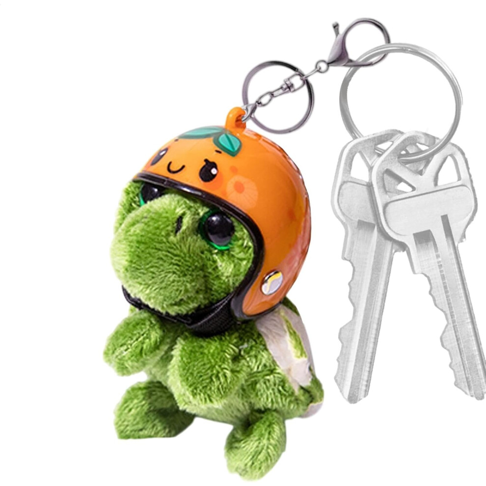 (Orange) Turtle Doll Keychain - Sea Turtle Keychain,Cute Cartoon Plush Doll, Plush Key Ring Doll With Headcover For Backpack Purse Bag Orange