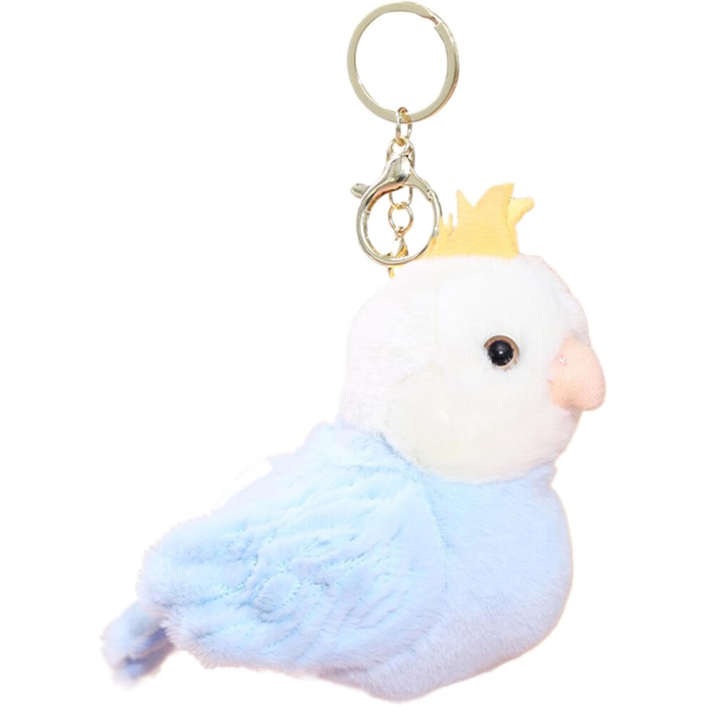 (Blue) Keychain Parrot Plush,Keyrings Accessories Plush Backpack - Cute Anime Keychains, Exquisite Key Ring Bag Charm for Families, Lovers