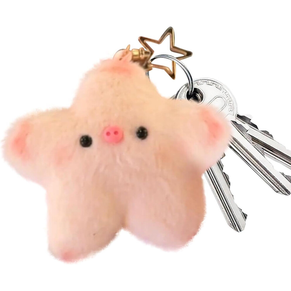 Plush Backpack Keychain,Plush Animal Key Ring For Backpacks - Lovely Stress Doll With Squeaky Sound For Kids Her His Birthday
