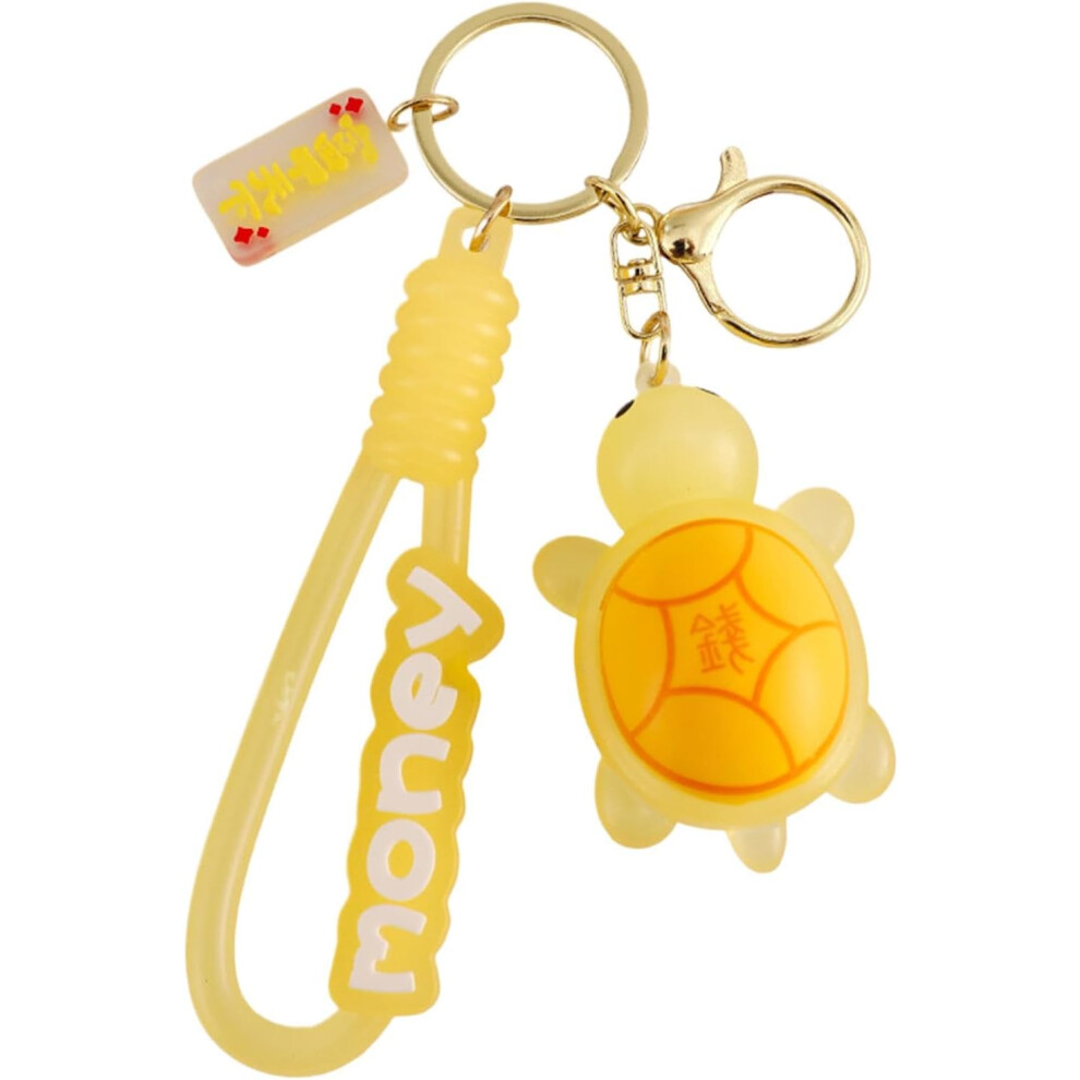 (Yellow) Sea Turtle Keyring,Bag Pendant Glow-In-The-Dark Marine Animals Keychain | Marine Animals Turtle Doll Keychain For Backpacks, Purses Yellow