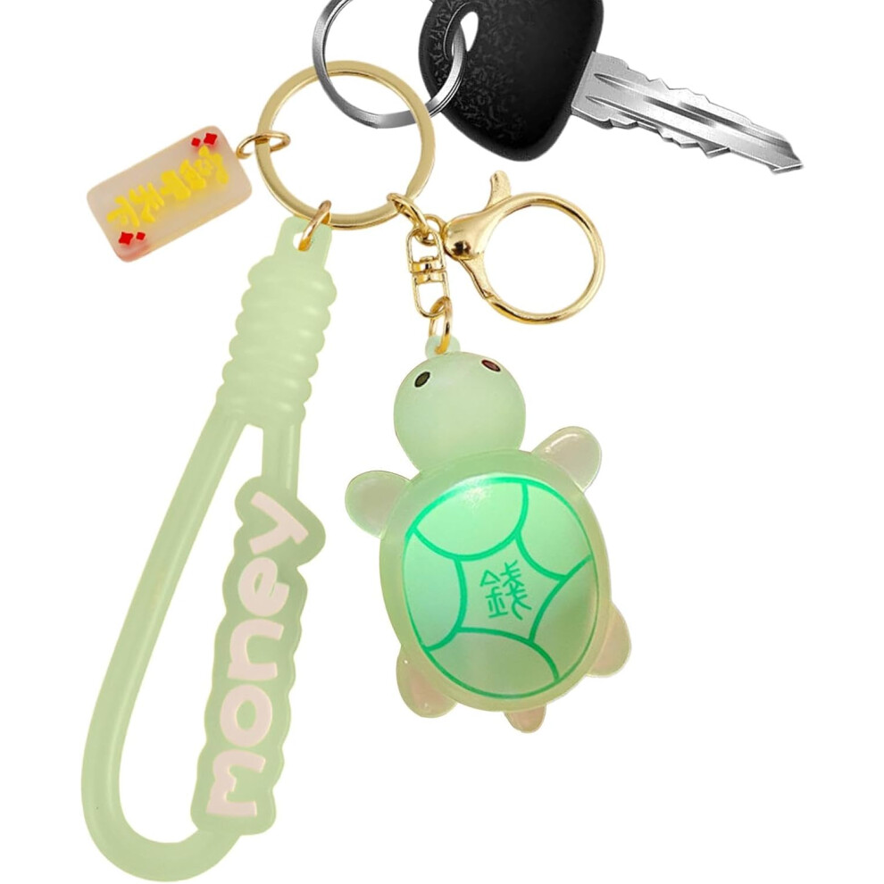 (Green) Sea Turtle Keyring,Bag Pendant Glow-In-The-Dark Marine Animals Keychain | Marine Animals Turtle Doll Keychain For Backpacks, Purses Green